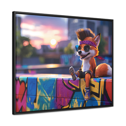 Urban Fox Vibes - Gallery Canvas Wraps, Horizontal Frame