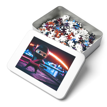 Neon Ninja on the Rooftop - Jigsaw Puzzle (30, 110, 252, 500,1000-Piece)