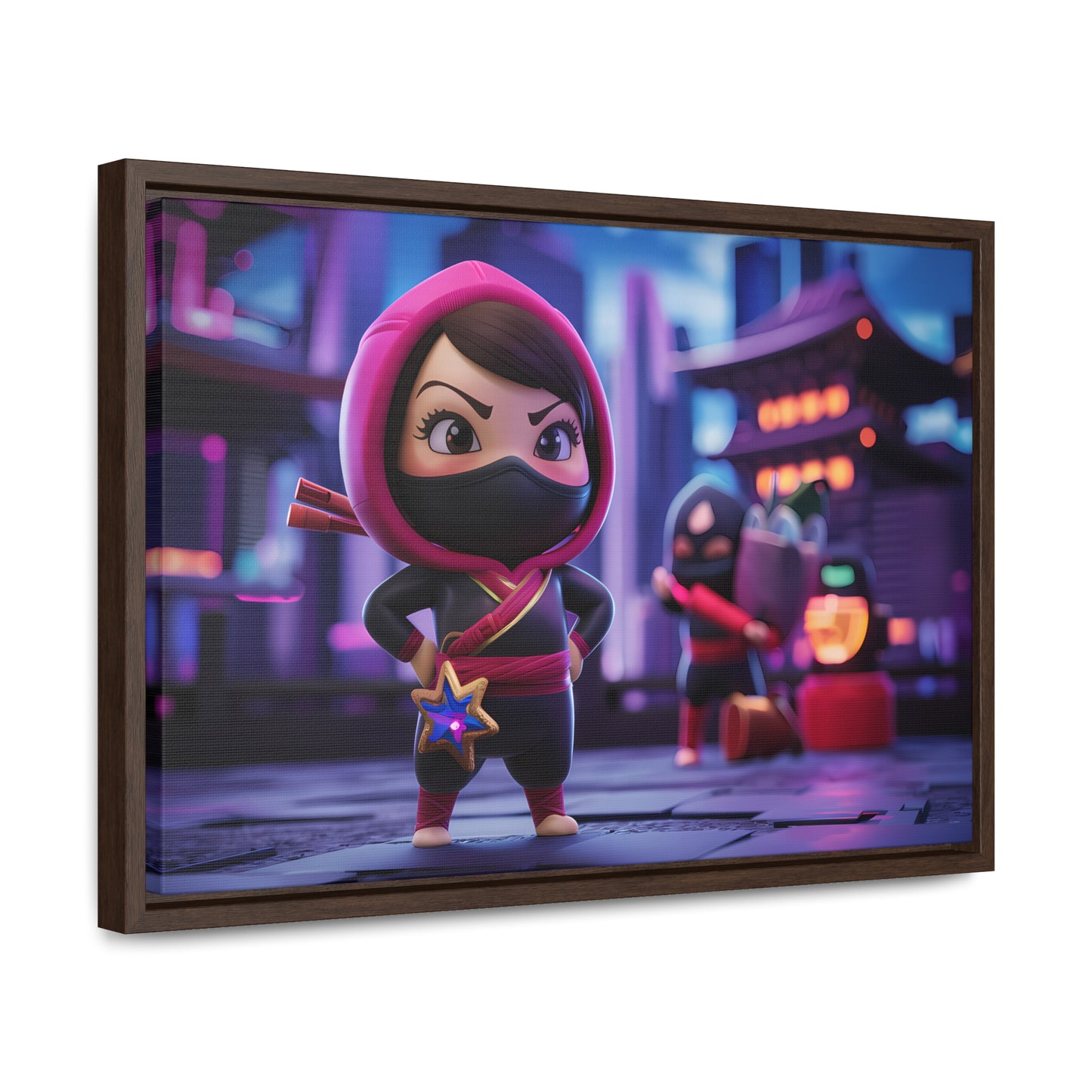 "Midnight Ninja Adventure" - Gallery Canvas Wraps, Horizontal Frame