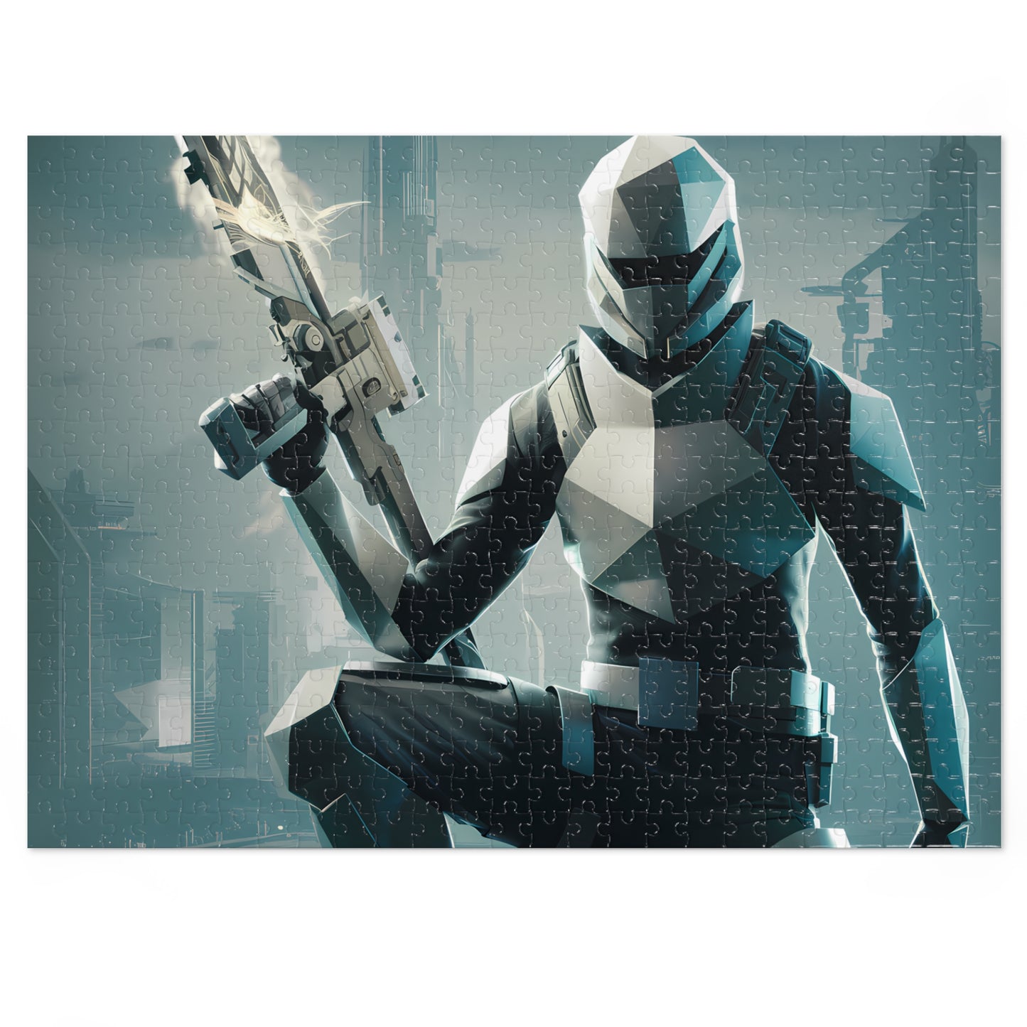Sentinel of the Neon Skyline - Jigsaw Puzzle (30, 110, 252, 500,1000-Piece)
