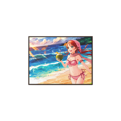 Sunset Shores and Summer Smiles - Gallery Canvas Wraps, Horizontal Frame