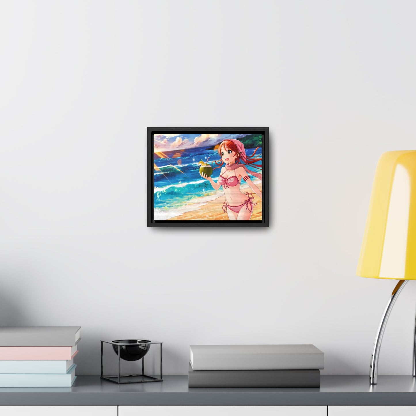 Sunset Shores and Summer Smiles - Gallery Canvas Wraps, Horizontal Frame