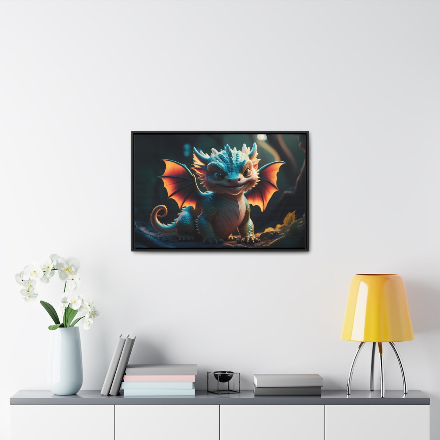 "Forest Guardian Hatchling" - Gallery Canvas Wraps, Horizontal Frame