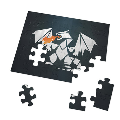 Origami Fire Dragon - Jigsaw Puzzle (30, 110, 252, 500,1000-Piece)