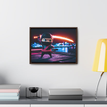 Neon Ninja Showdown - Gallery Canvas Wraps, Horizontal Frame