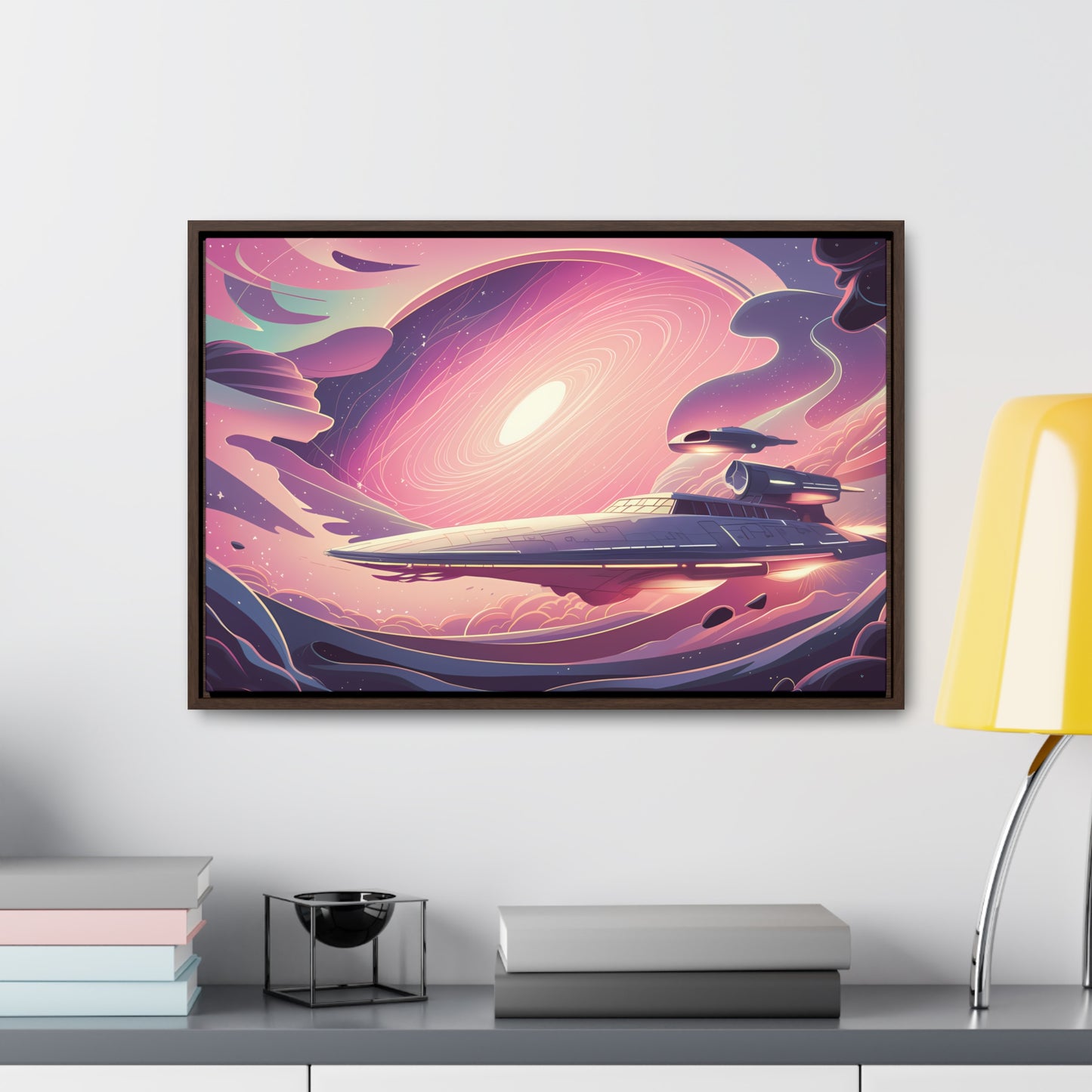 Voyage Through the Cosmic Vortex - Gallery Canvas Wraps, Horizontal Frame