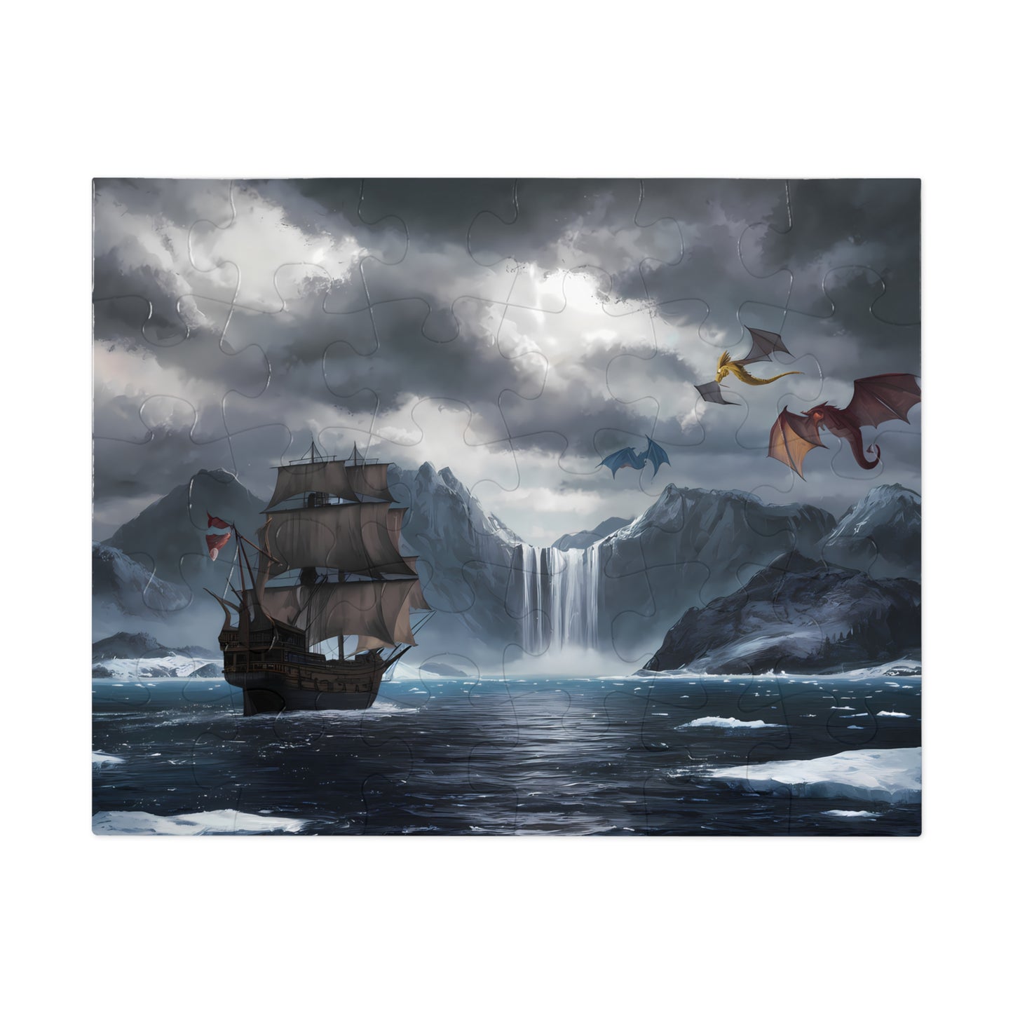 Dragons Over Frozen Seas - Jigsaw Puzzle (30, 110, 252, 500,1000-Piece)
