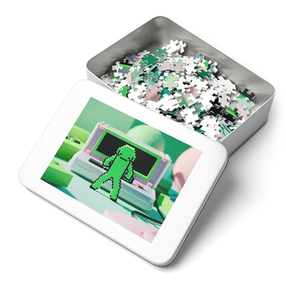 Pixel Guardian in the Digital Realm - Jigsaw Puzzle (30, 110, 252, 500,1000-Piece)