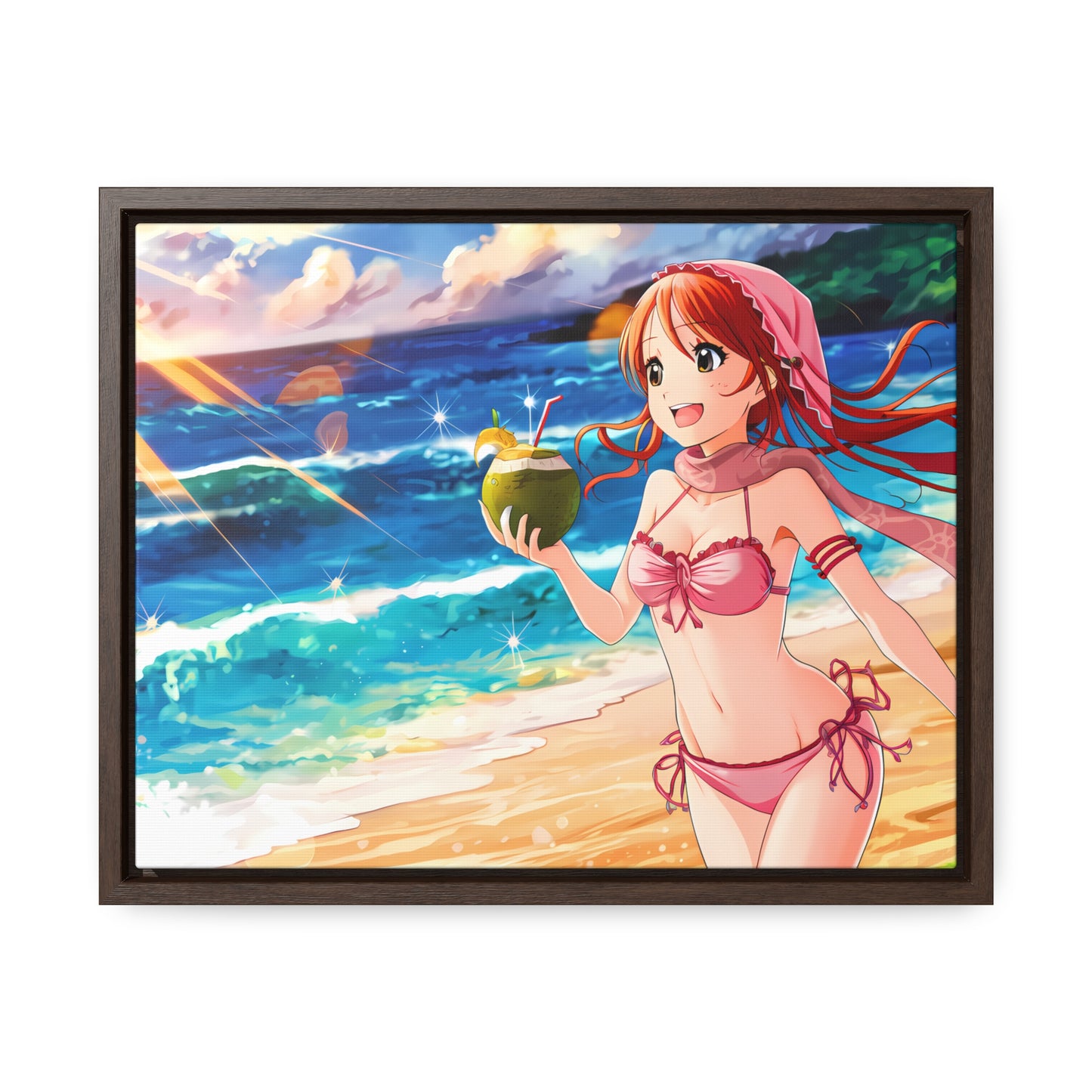 Sunset Shores and Summer Smiles - Gallery Canvas Wraps, Horizontal Frame