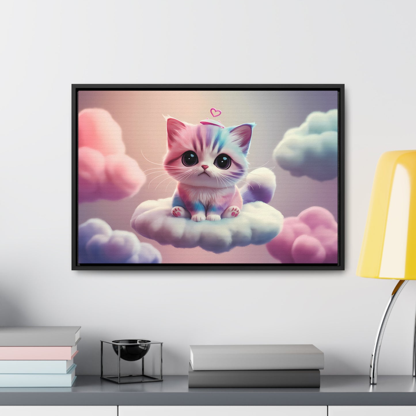 Heavenly Kitten Dreams - Gallery Canvas Wraps, Horizontal Frame