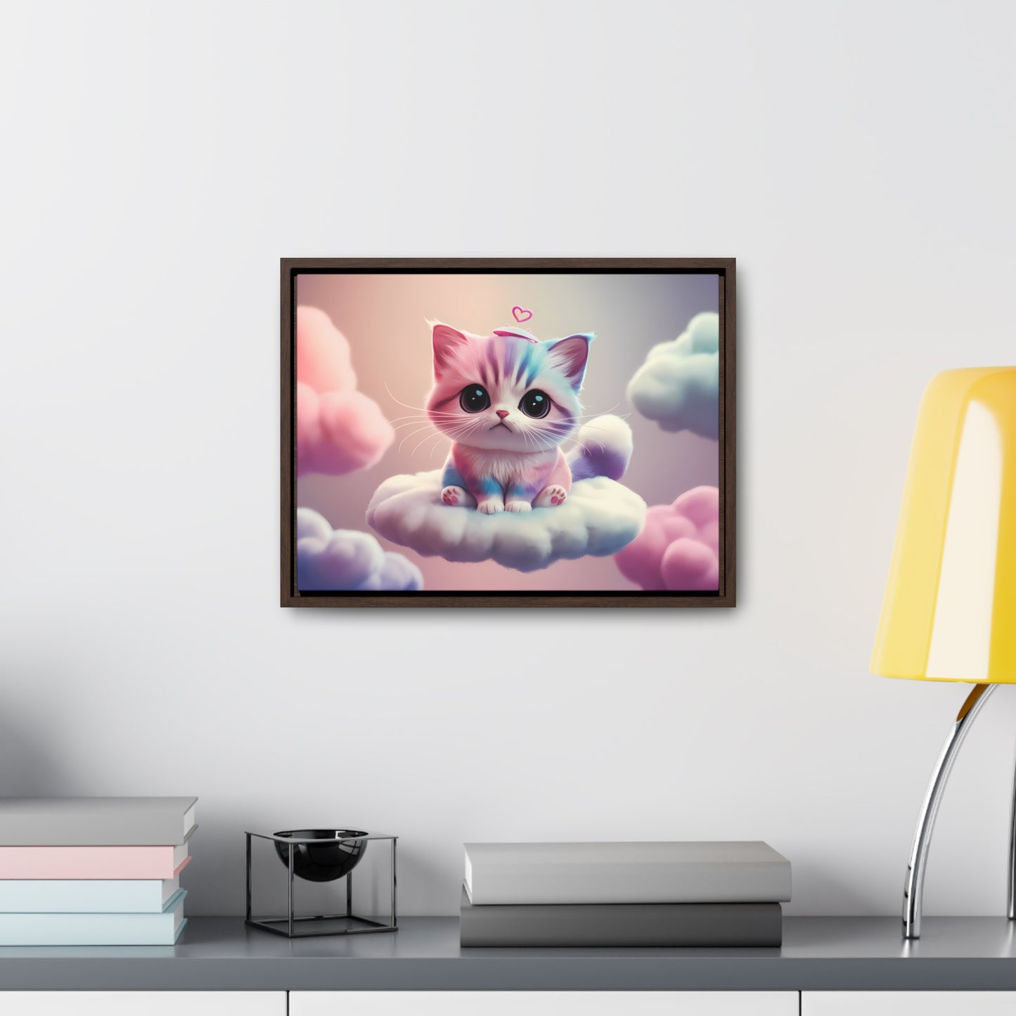 Heavenly Kitten Dreams - Gallery Canvas Wraps, Horizontal Frame