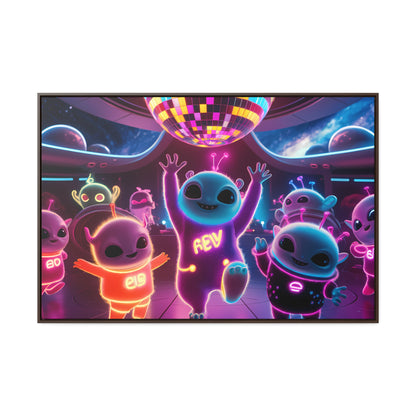 Intergalactic Neon Dance Party - Gallery Canvas Wraps, Horizontal Frame