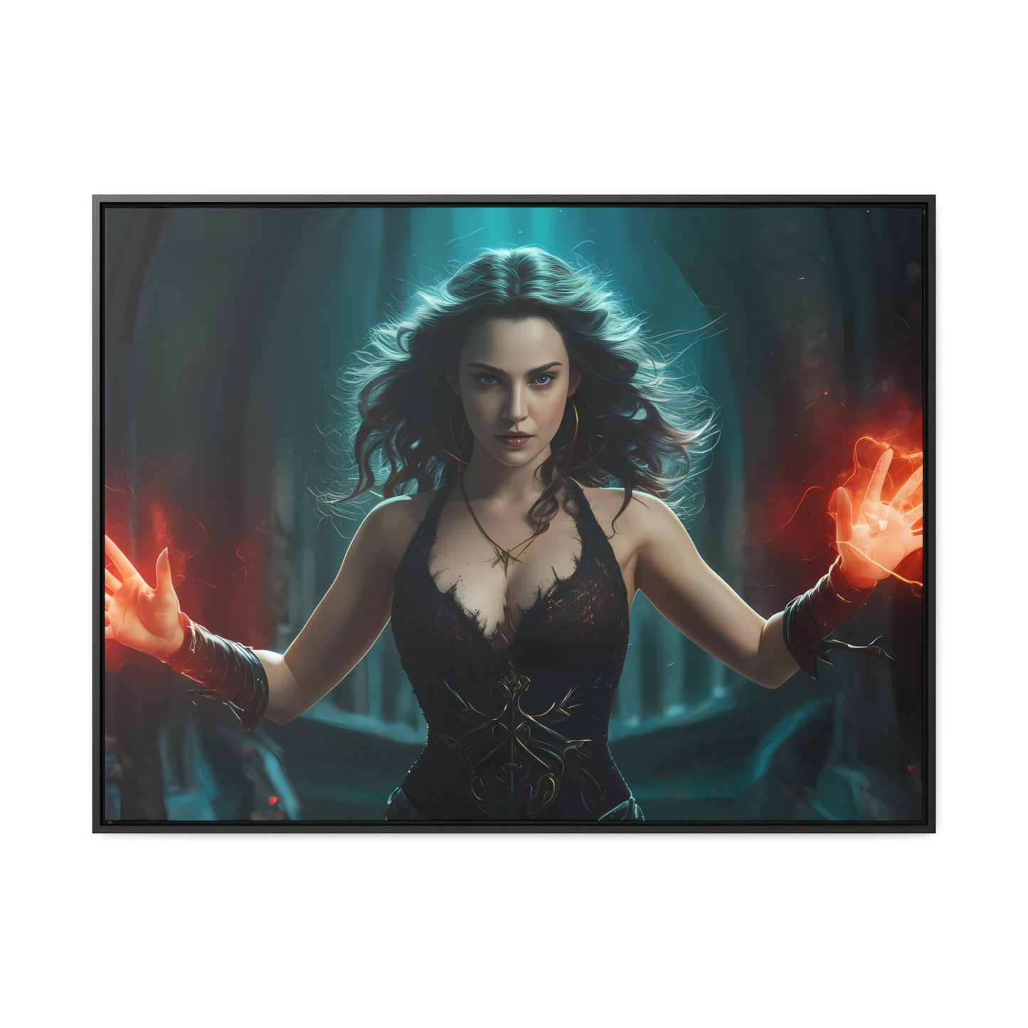 Sorceress of the Crimson Flame - Gallery Canvas Wraps, Horizontal Frame