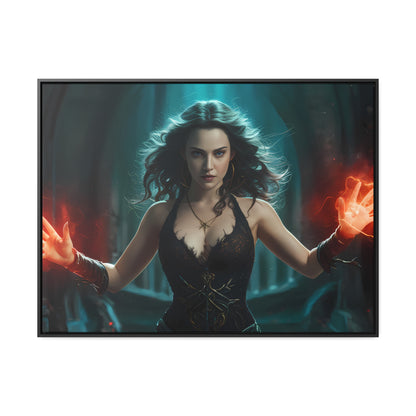 Sorceress of the Crimson Flame - Gallery Canvas Wraps, Horizontal Frame