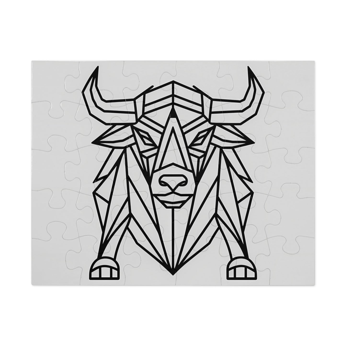 Geometric Bison Strength - Jigsaw Puzzle (30, 110, 252, 500,1000-Piece)