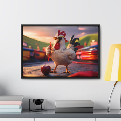 Cool Rooster at the Carnival - Gallery Canvas Wraps, Horizontal Frame
