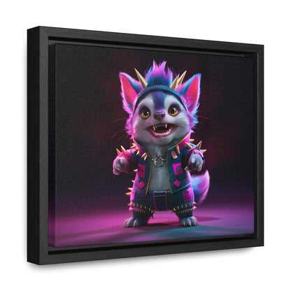 Punk Feline Fury - Gallery Canvas Wraps, Horizontal Frame