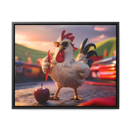 Cool Rooster at the Carnival - Gallery Canvas Wraps, Horizontal Frame