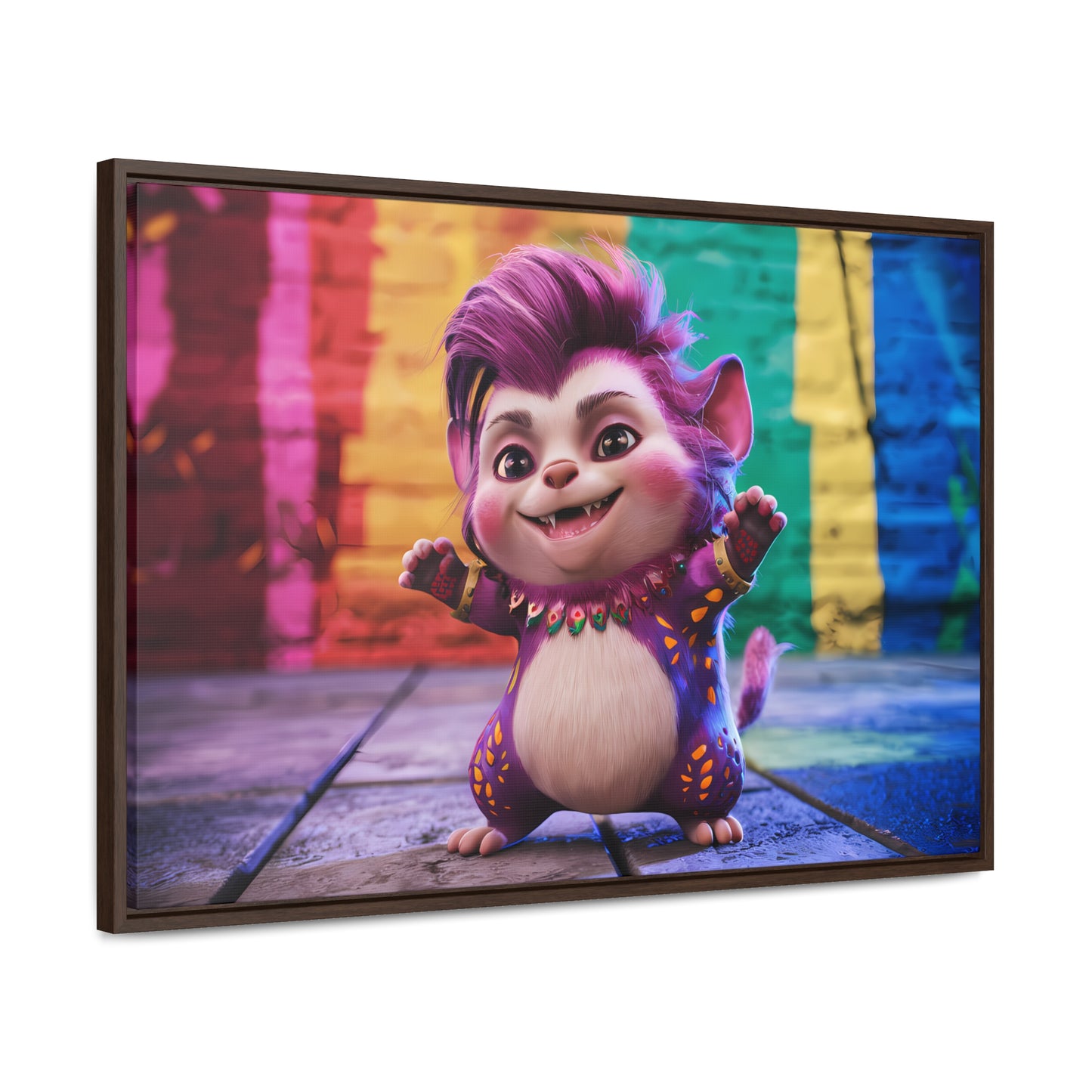 Colorful Celebration Creature - Gallery Canvas Wraps, Horizontal Frame