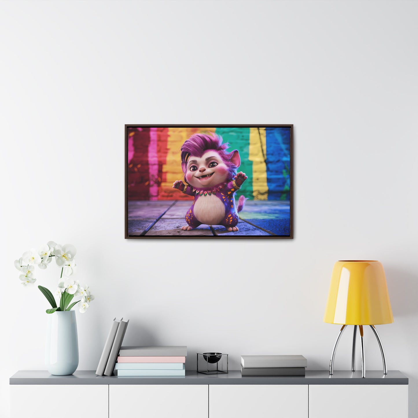 Colorful Celebration Creature - Gallery Canvas Wraps, Horizontal Frame