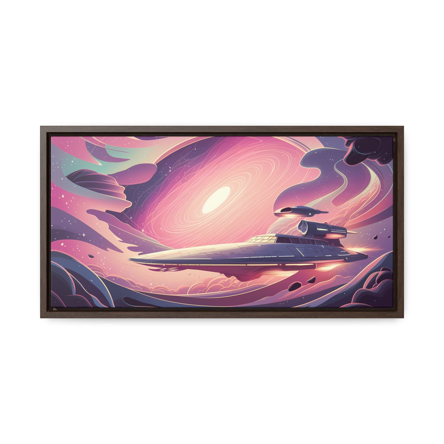 Voyage Through the Cosmic Vortex - Gallery Canvas Wraps, Horizontal Frame