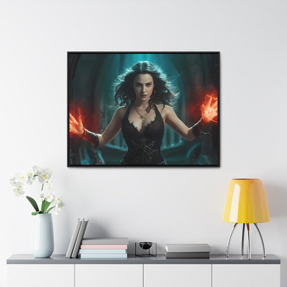Sorceress of the Crimson Flame - Gallery Canvas Wraps, Horizontal Frame