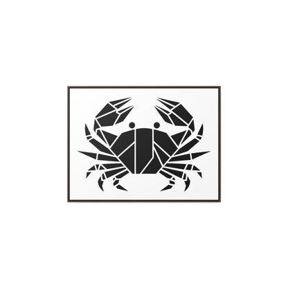 Geometric Crab Design - Gallery Canvas Wraps, Horizontal Frame