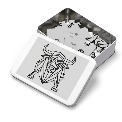 Geometric Bison Strength - Jigsaw Puzzle (30, 110, 252, 500,1000-Piece)