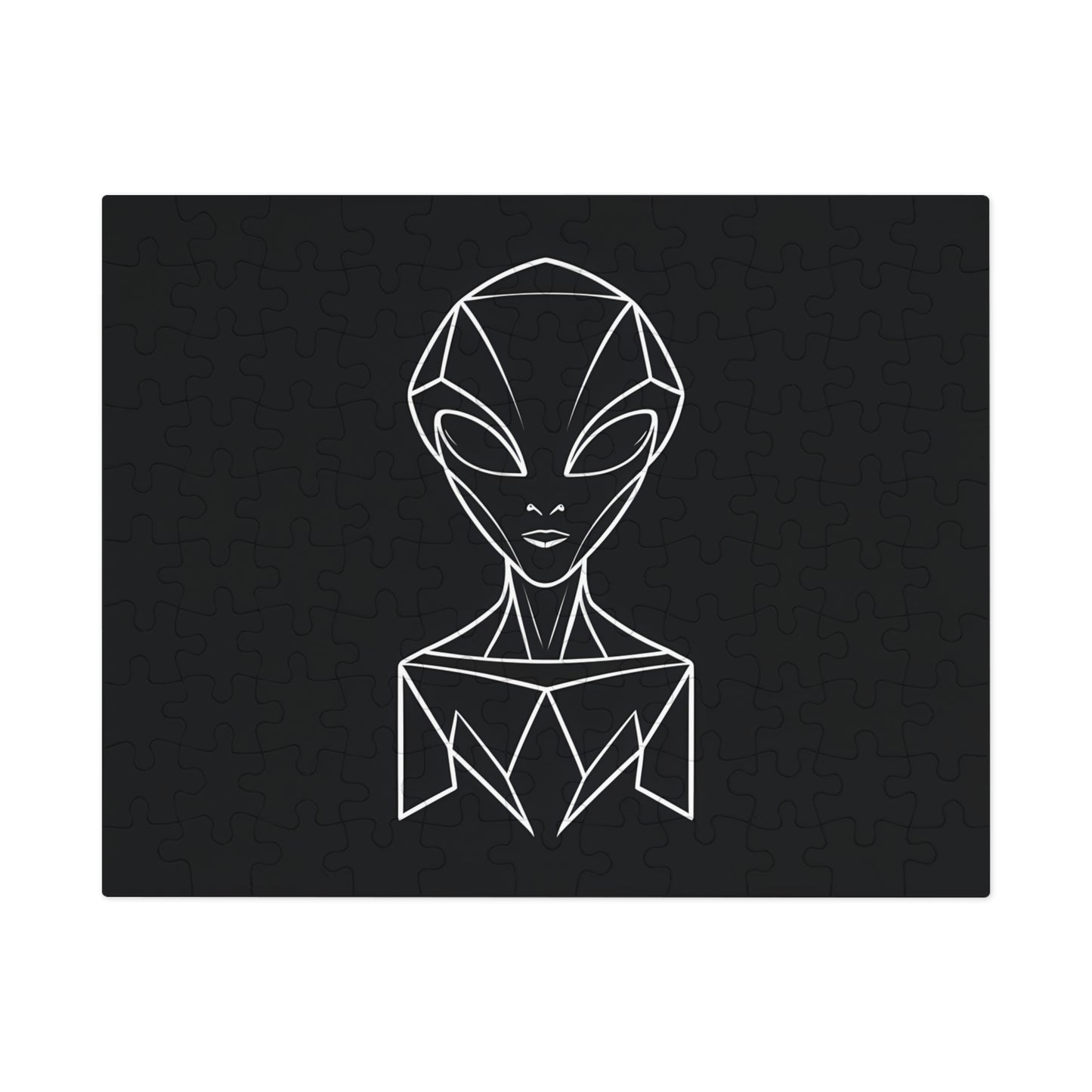 "Geometric Alien Silhouette" - Jigsaw Puzzle (30, 110, 252, 500,1000-Piece)