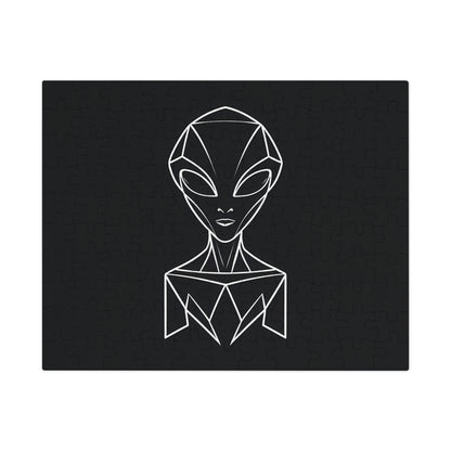 "Geometric Alien Silhouette" - Jigsaw Puzzle (30, 110, 252, 500,1000-Piece)