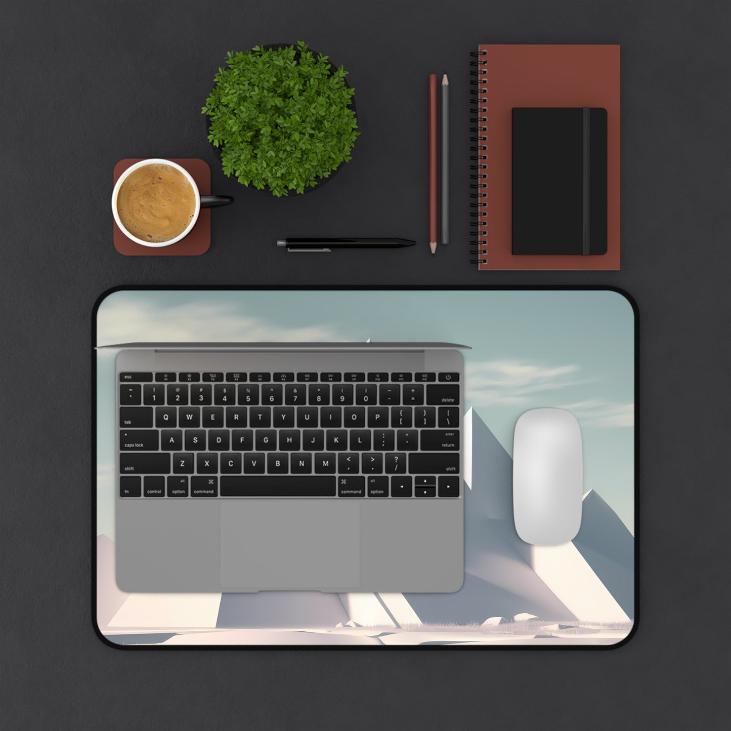 Pyramids of Snow - Desk Mat