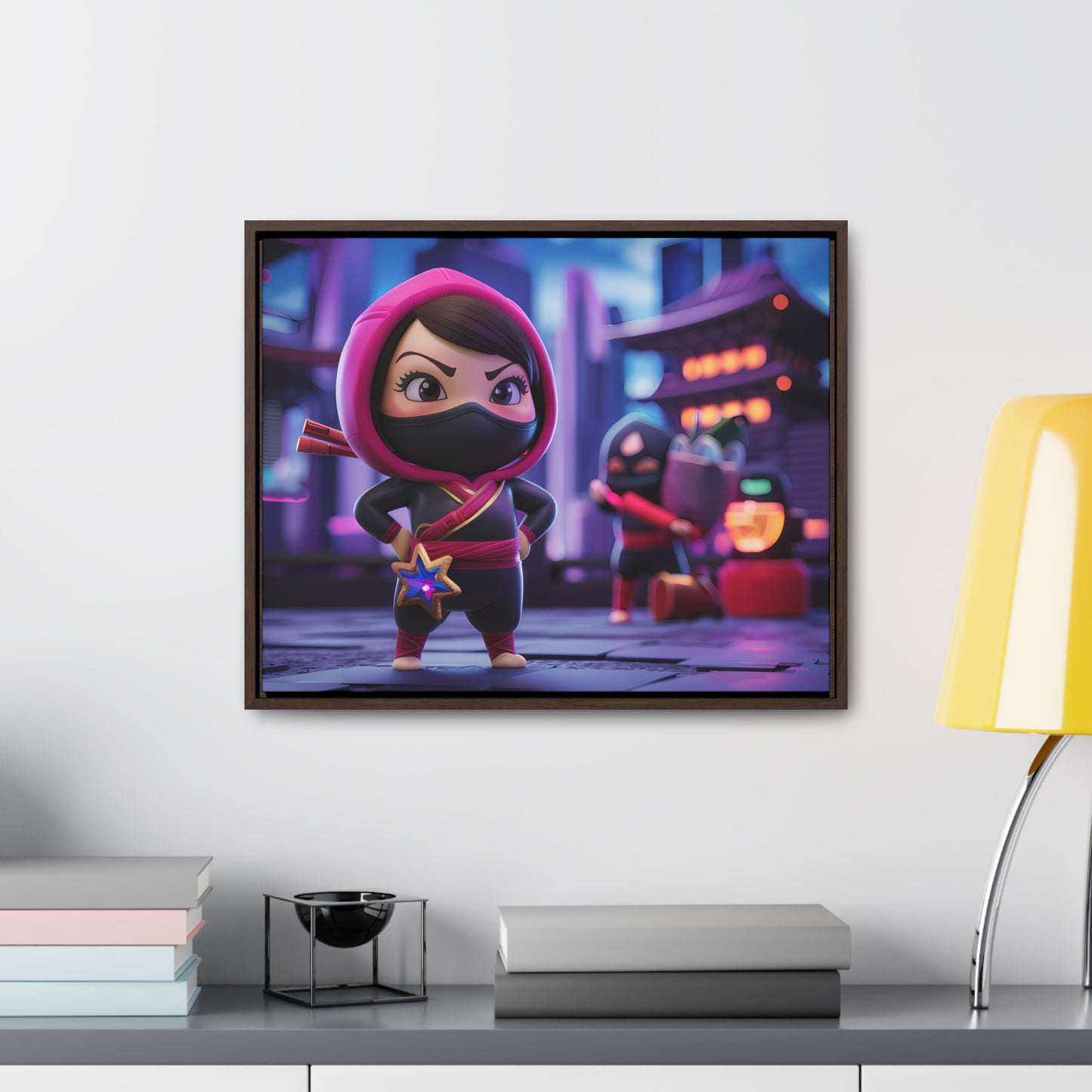 "Midnight Ninja Adventure" - Gallery Canvas Wraps, Horizontal Frame