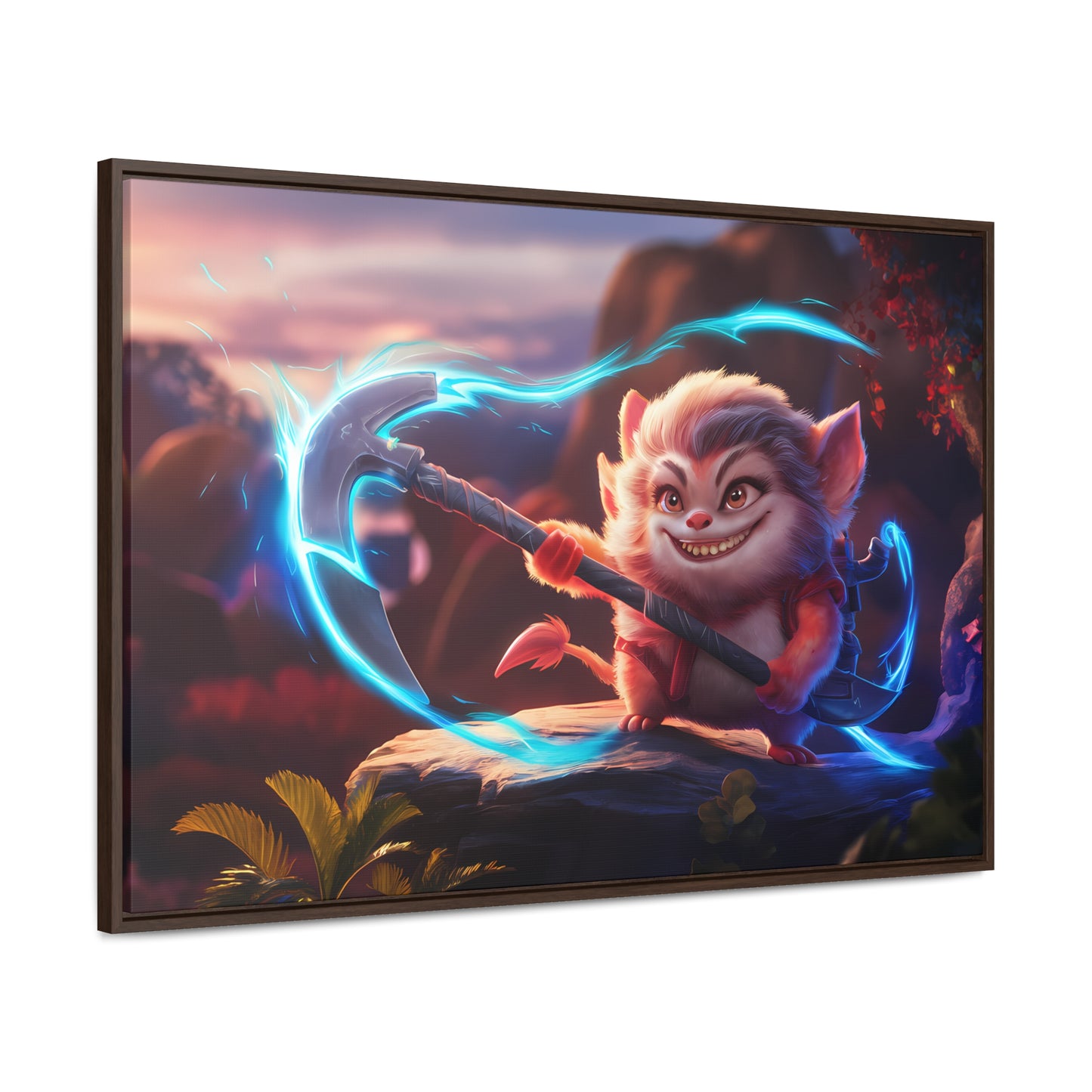 "Glowblade Guardian" - Gallery Canvas Wraps, Horizontal Frame