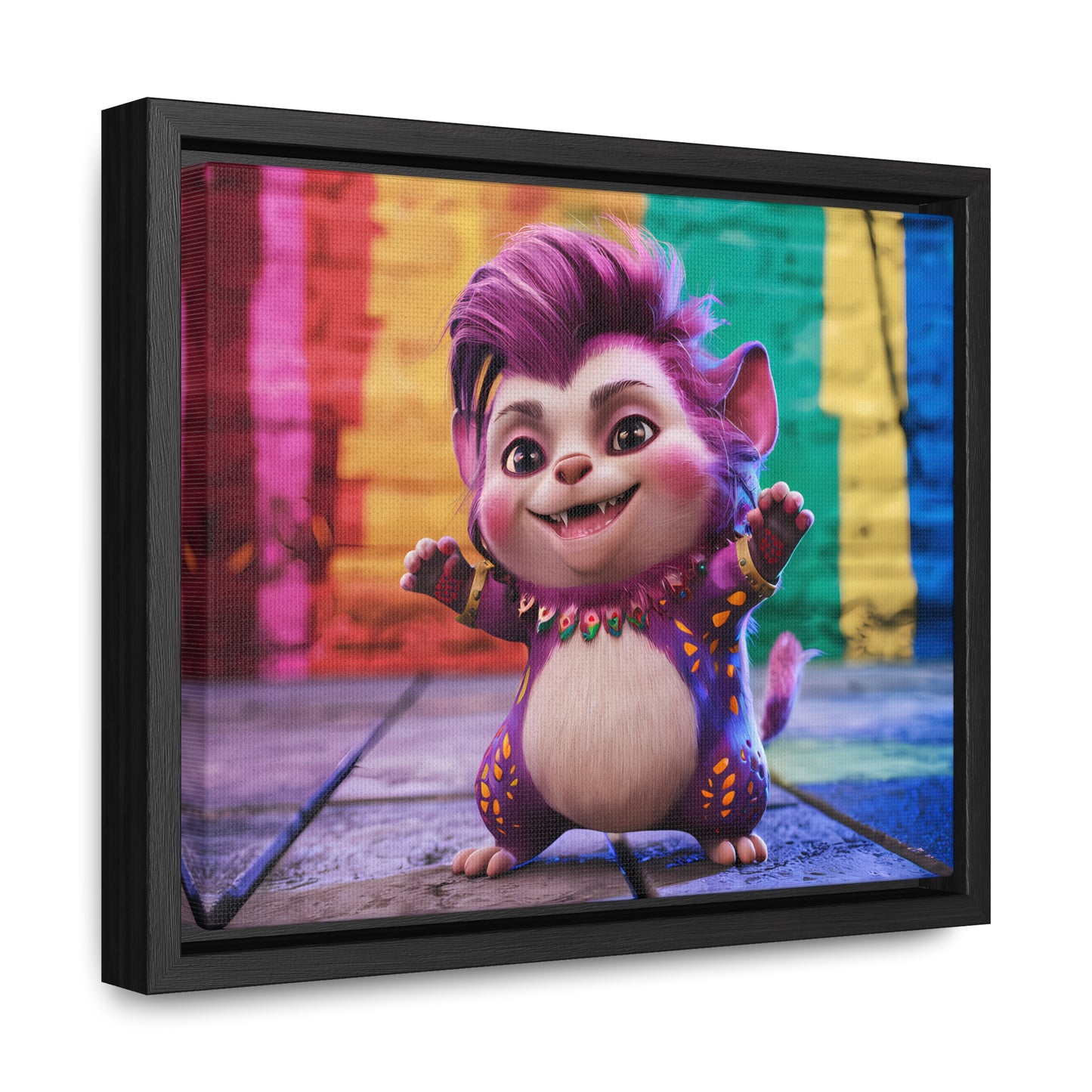 Colorful Celebration Creature - Gallery Canvas Wraps, Horizontal Frame