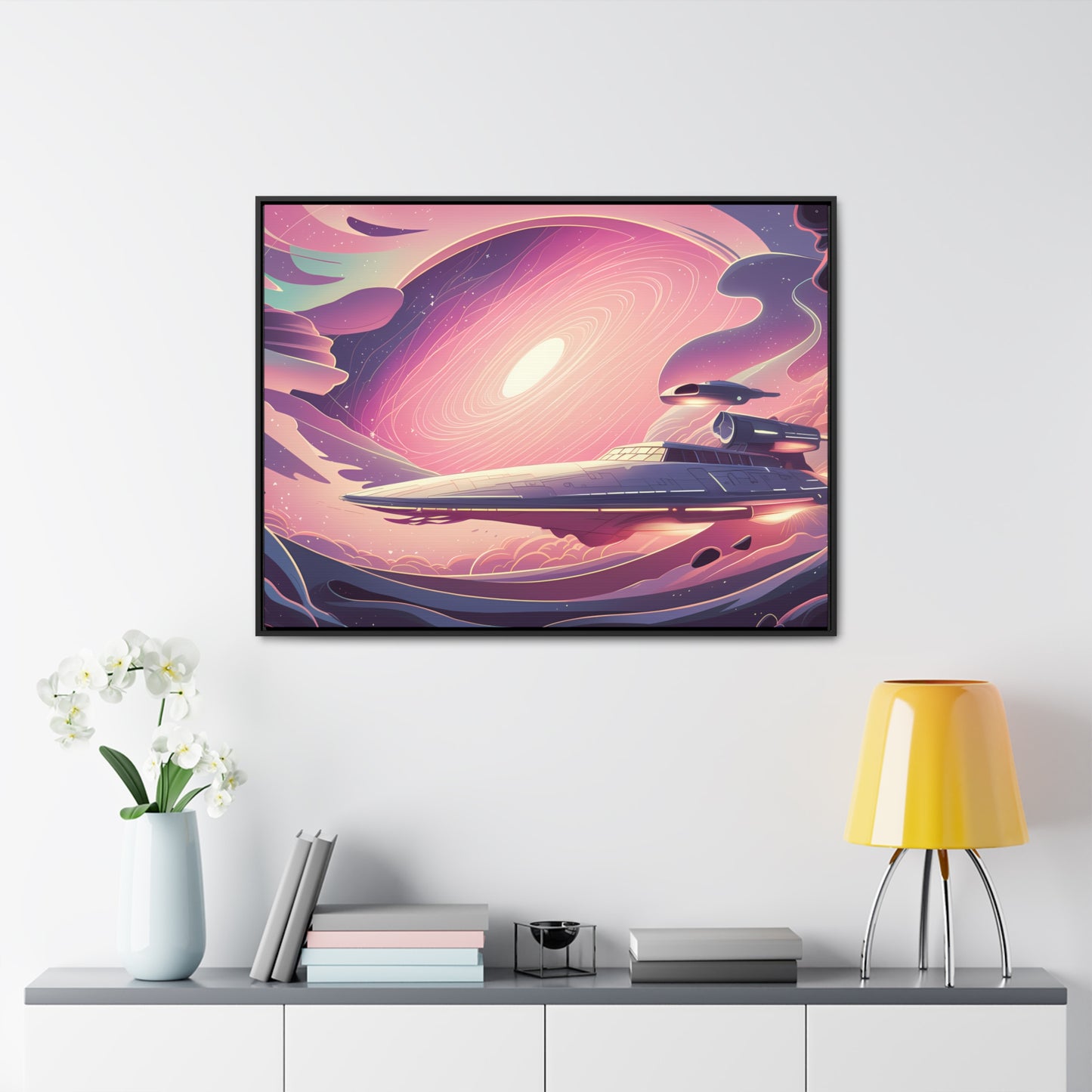 Voyage Through the Cosmic Vortex - Gallery Canvas Wraps, Horizontal Frame