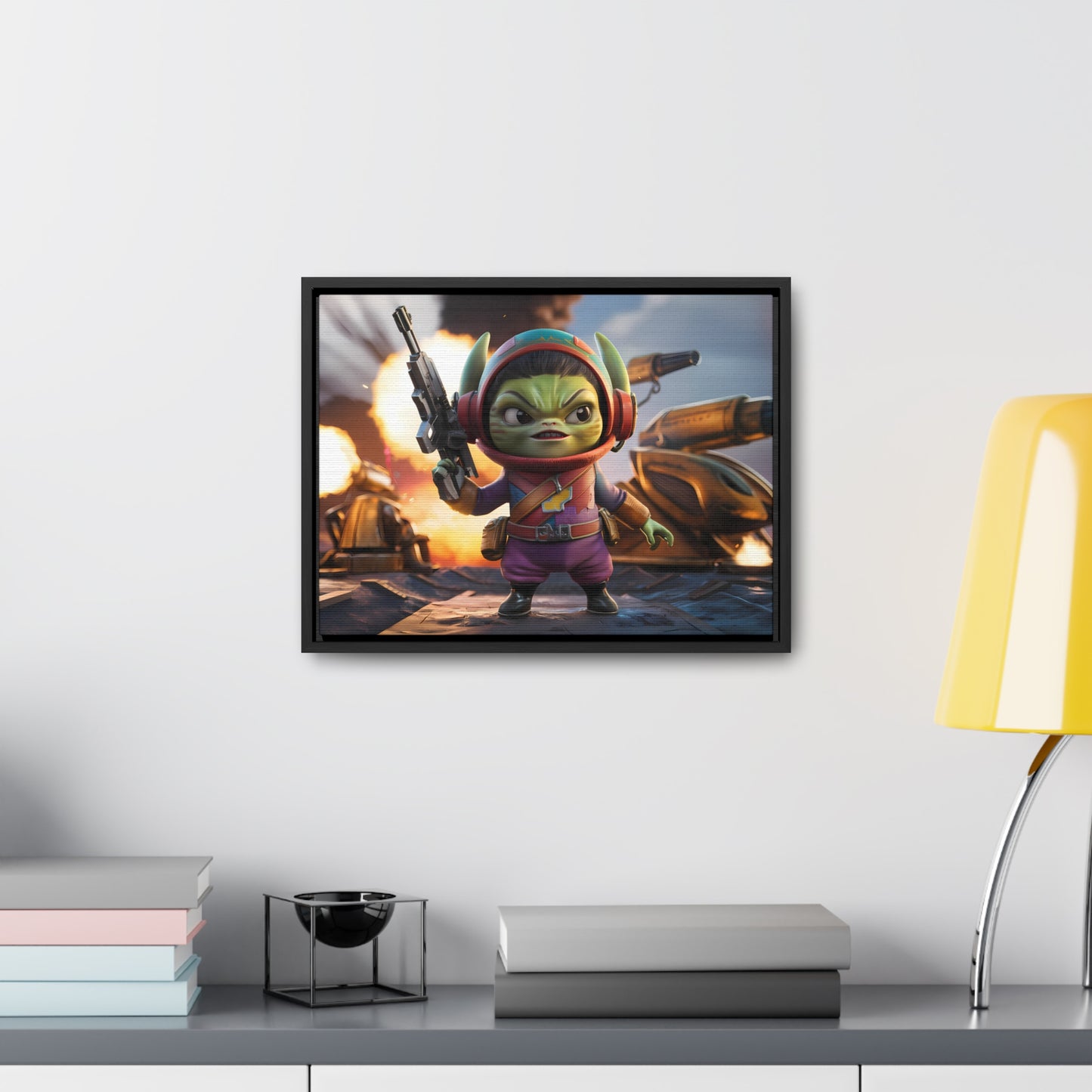 "Galactic Gremlin Commander" - Gallery Canvas Wraps, Horizontal Frame