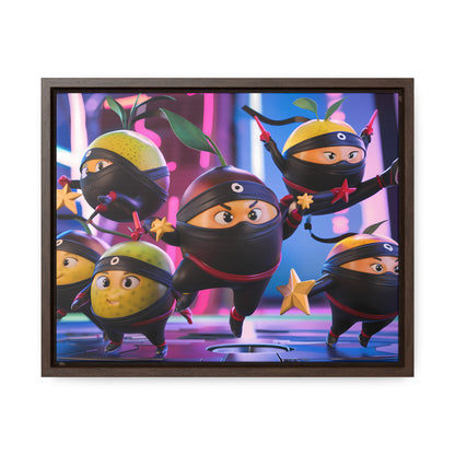 Ninja Citrus Squad: Star Power Unleashed - Gallery Canvas Wraps, Horizontal Frame