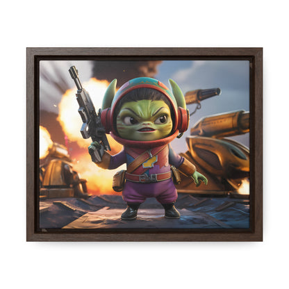 "Galactic Gremlin Commander" - Gallery Canvas Wraps, Horizontal Frame