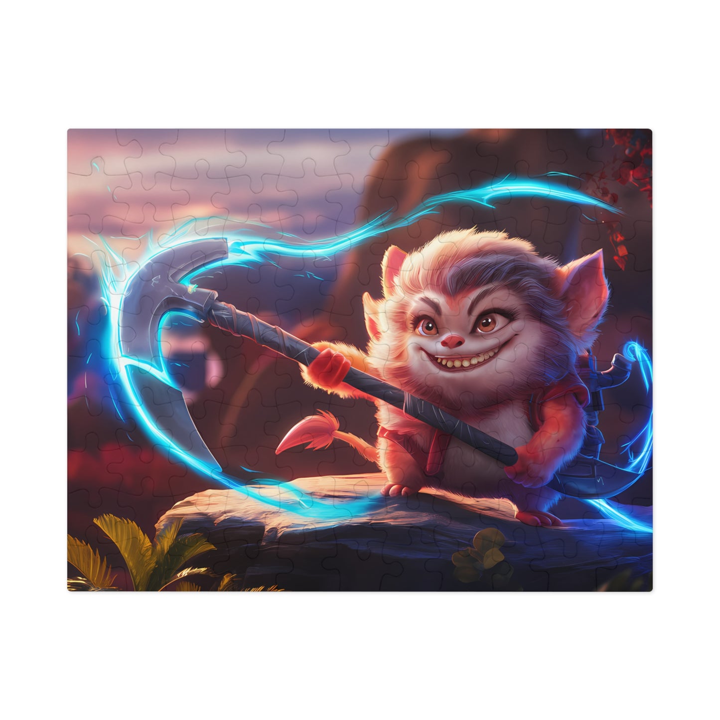 Furry Warrior of the Glowing Axe - Jigsaw Puzzle (30, 110, 252, 500,1000-Piece)