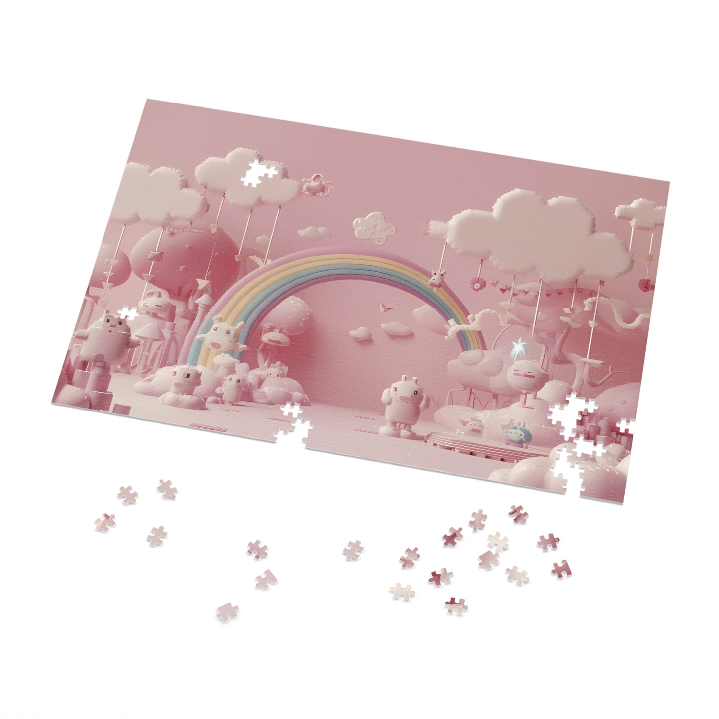 Whimsical Dreamscape of Pink Bliss - Jigsaw Puzzle (30, 110, 252, 500,1000-Piece)