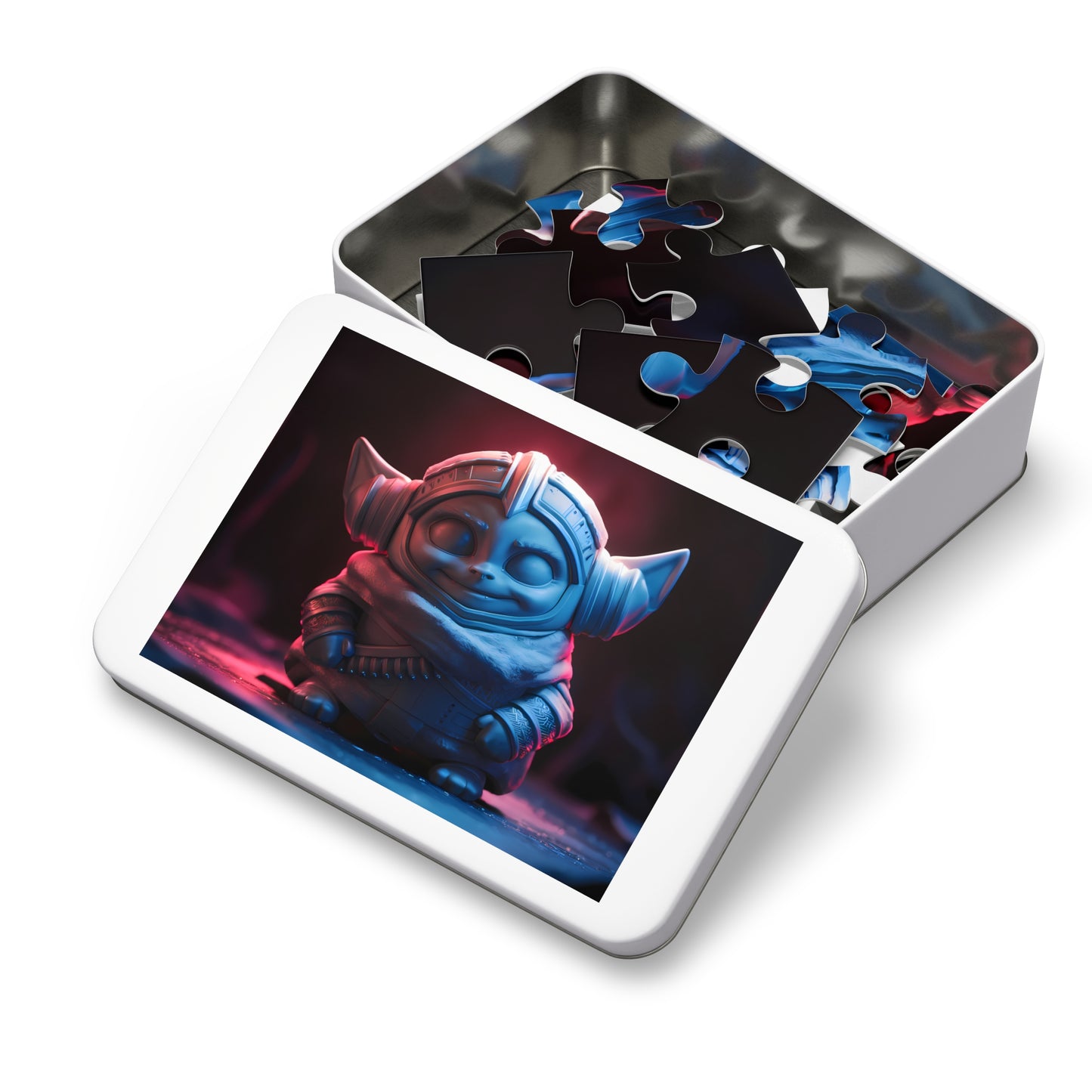 Alien Guardian in Neon Glow - Jigsaw Puzzle (30, 110, 252, 500,1000-Piece)