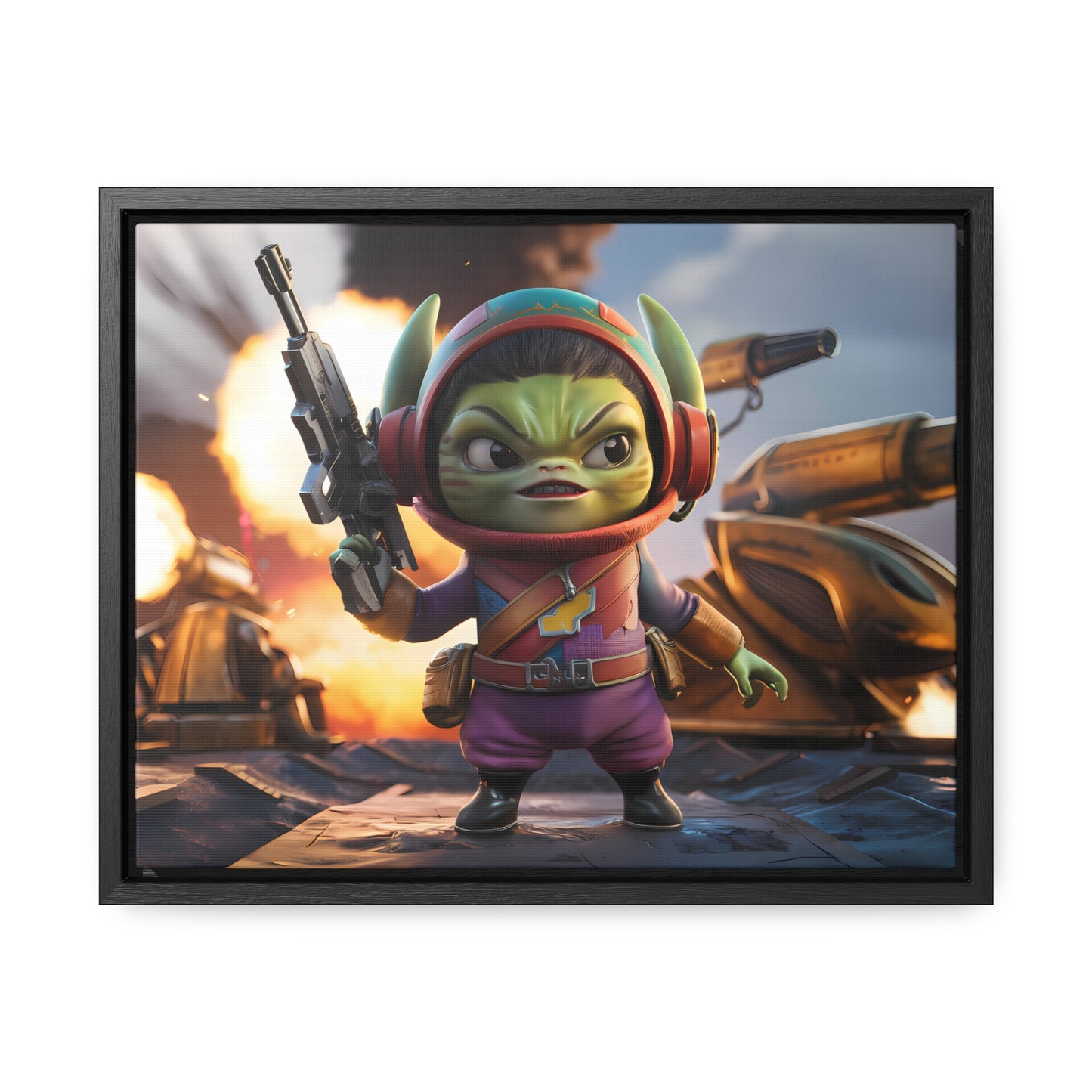 "Galactic Gremlin Commander" - Gallery Canvas Wraps, Horizontal Frame