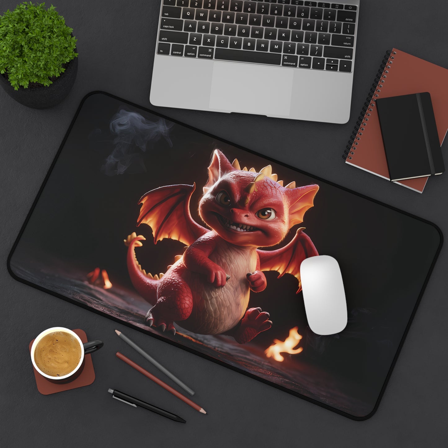 Cute pouting Dragon - Desk Mat