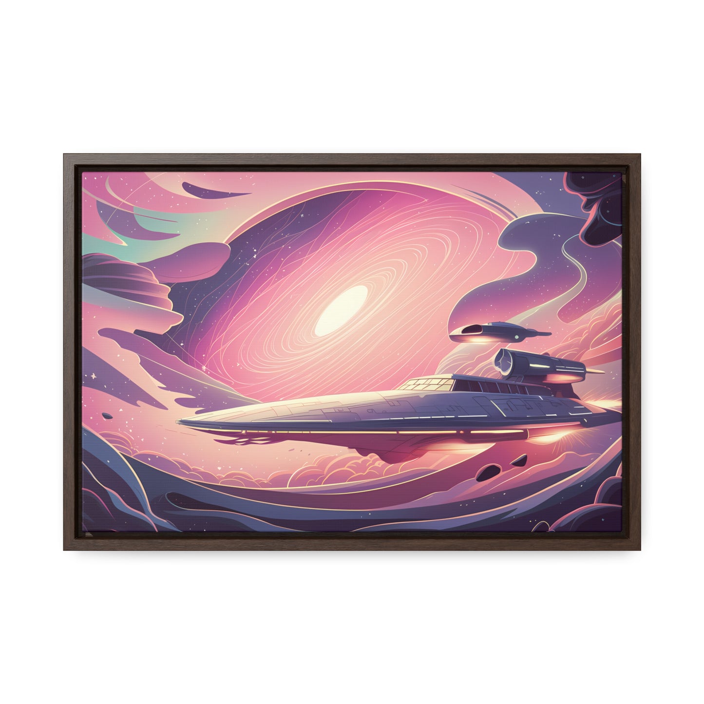 Voyage Through the Cosmic Vortex - Gallery Canvas Wraps, Horizontal Frame