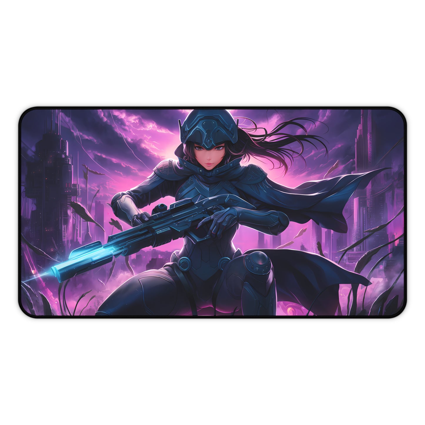 Silent Vengeance: Neon Knight - Desk Mat