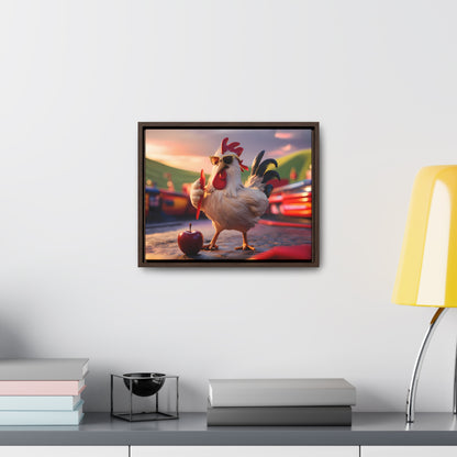 Cool Rooster at the Carnival - Gallery Canvas Wraps, Horizontal Frame