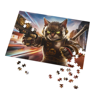 Cyber Feline Enforcer - Jigsaw Puzzle (30, 110, 252, 500,1000-Piece)