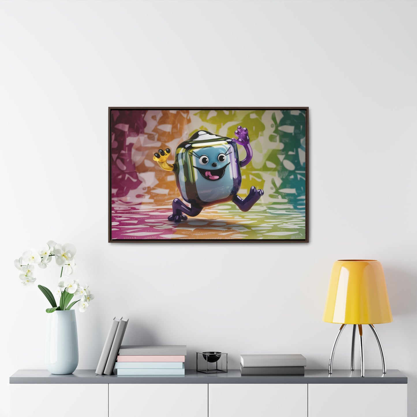 Bubbly Joy in Glass Form - Gallery Canvas Wraps, Horizontal Frame