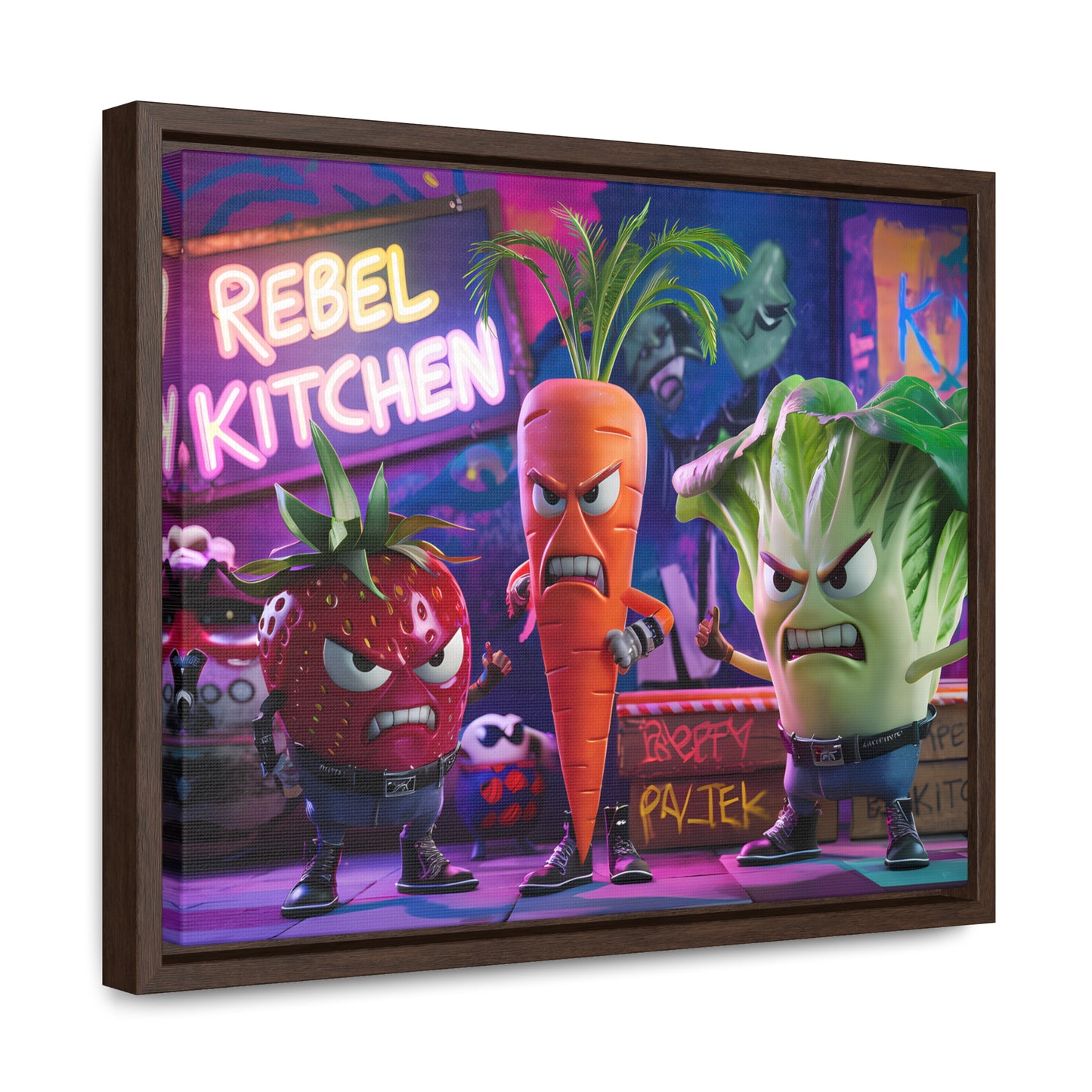 Rebel Veggie Squad - Gallery Canvas Wraps, Horizontal Frame