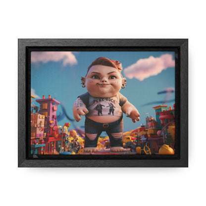 "Punk Rock Titan in Toy Town" - Gallery Canvas Wraps, Horizontal Frame